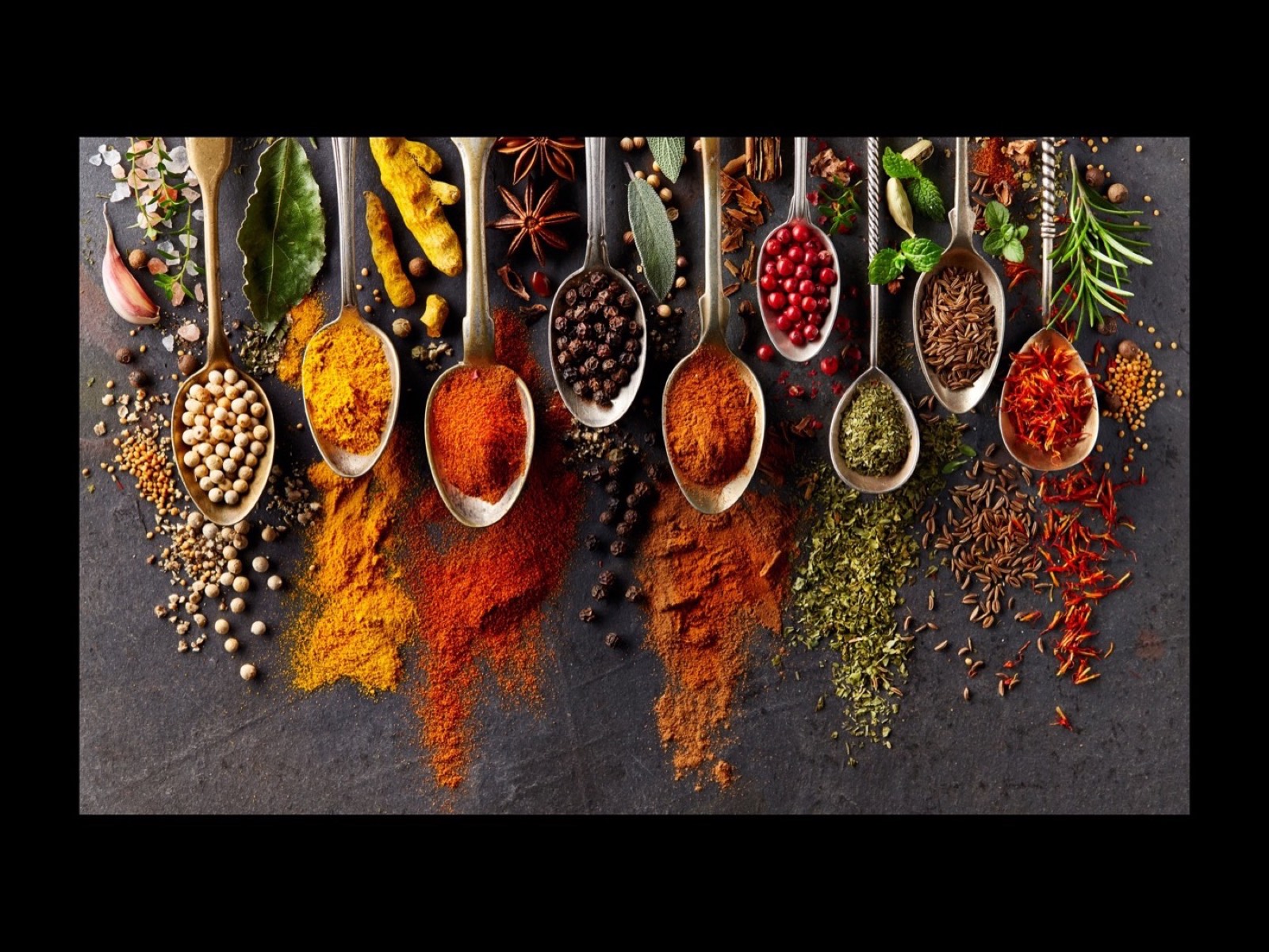 Composed crop of authentic lunch presentation details